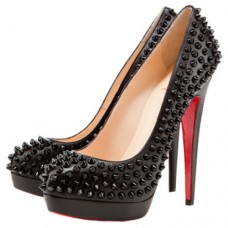 Plataformas Christian Louboutin Bianca Spikes de 140 mm negras Plataformas Christian Louboutin Bianca Spikes de 140 mm negras