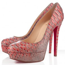 Plataformas Christian Louboutin Bianca de 140 mm, color rojo mandarina Plataformas Christian Louboutin Bianca de 140 mm, color rojo mandarina