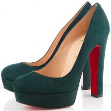 Plataformas Christian Louboutin Bianca de 140 mm en color verde. Plataformas Christian Louboutin Bianca de 140 mm en color verde.