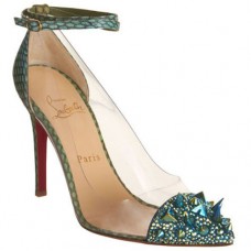 Zapatos de tacón Christian Louboutin Pivichic de 120 mm, color verde. Zapatos de tacón Christian Louboutin Pivichic de 120 mm, color verde.