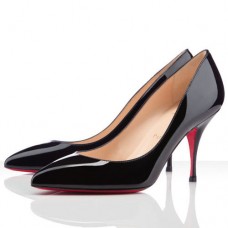 Zapatos de tacón Christian Louboutin Piou Piou de 80 mm, color negro. Zapatos de tacón Christian Louboutin Piou Piou de 80 mm, color negro.