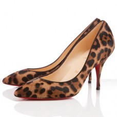 Zapatos de tacón Christian Louboutin Piou Piou de 80 mm con estampado de leopardo. Zapatos de tacón Christian Louboutin Piou Piou de 80 mm con estampado de leopardo.