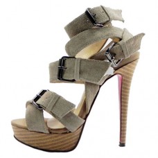 Christian Louboutin Toutenkaboucle sandalias de 140 mm color topo Christian Louboutin Toutenkaboucle sandalias de 140 mm color topo