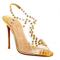 Sandalias Christian Louboutin J-Lissemo de 100 mm, color dorado. Sandalias Christian Louboutin J-Lissemo de 100 mm, color dorado.