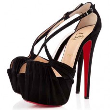 Sandalias Christian Louboutin Divinoche de 160 mm, color negro. Sandalias Christian Louboutin Divinoche de 160 mm, color negro.