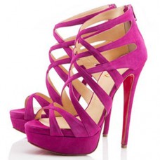 Sandalias Christian Louboutin Balota de 140 mm, color rosa matador. Sandalias Christian Louboutin Balota de 140 mm, color rosa matador.