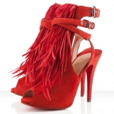 Sandalias Christian Louboutin Single Ita de 120 mm, color rojo. Sandalias Christian Louboutin Single Ita de 120 mm, color rojo.