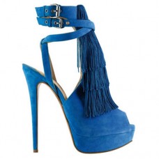 Sandalias Christian Louboutin Change Of The Guard de 140 mm, color azul. Sandalias Christian Louboutin Change Of The Guard de 140 mm, color azul.