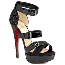 Sandalias Christian Louboutin Ambertina de 140 mm, color negro. Sandalias Christian Louboutin Ambertina de 140 mm, color negro.