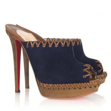 Sandalias Christian Louboutin Sablina de 140 mm, color azul marino Sandalias Christian Louboutin Sablina de 140 mm, color azul marino