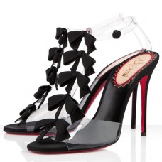 Sandalias Christian Louboutin Bow Bow de 100 mm negras Sandalias Christian Louboutin Bow Bow de 100 mm negras