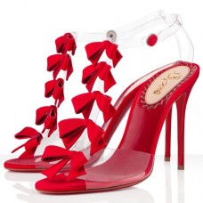 Sandalias Christian Louboutin Bow Bow de 100 mm, color rojo. Sandalias Christian Louboutin Bow Bow de 100 mm, color rojo.