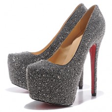Plataformas Christian Louboutin Daffodile Strass de 160 mm en color hematita Plataformas Christian Louboutin Daffodile Strass de 160 mm en color hematita