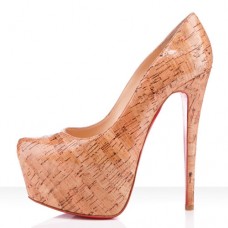 Plataformas Christian Louboutin Daffodile de 160 mm, color natural. Plataformas Christian Louboutin Daffodile de 160 mm, color natural.