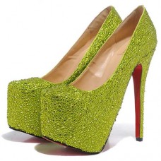 Plataformas Christian Louboutin Daffodile de 160 mm en color verde. Plataformas Christian Louboutin Daffodile de 160 mm en color verde.