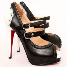 Zapatos de tacón Mary Jane Christian Louboutin Luly de 140 mm, color negro. Zapatos de tacón Mary Jane Christian Louboutin Luly de 140 mm, color negro.