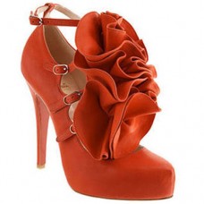 Zapatos de tacón Mary Jane Christian Louboutin Dillian de 120 mm, color naranja. Zapatos de tacón Mary Jane Christian Louboutin Dillian de 120 mm, color naranja.
