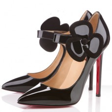 Zapatos de tacón Mary Jane Pensee de Christian Louboutin, 120 mm, color negro. Zapatos de tacón Mary Jane Pensee de Christian Louboutin, 120 mm, color negro.