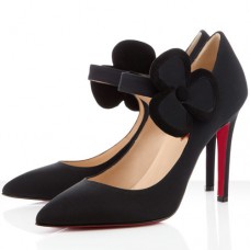 Zapatos de tacón Mary Jane Pensee de Christian Louboutin de 100 mm, color negro. Zapatos de tacón Mary Jane Pensee de Christian Louboutin de 100 mm, color negro.