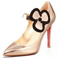 Zapatos de tacón Mary Jane Pensee de Christian Louboutin de 100 mm, color nude. Zapatos de tacón Mary Jane Pensee de Christian Louboutin de 100 mm, color nude.