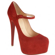 Zapatos de tacón Mary Jane Lady Daf de Christian Louboutin, 160 mm, color rojo. Zapatos de tacón Mary Jane Lady Daf de Christian Louboutin, 160 mm, color rojo.