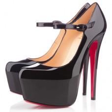 Zapatos de tacón Mary Jane Lady Daf de Christian Louboutin de 160 mm, color negro. Zapatos de tacón Mary Jane Lady Daf de Christian Louboutin de 160 mm, color negro.