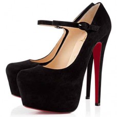Zapatos de tacón Mary Jane Lady Daf de Christian Louboutin de 160 mm, color negro. Zapatos de tacón Mary Jane Lady Daf de Christian Louboutin de 160 mm, color negro.