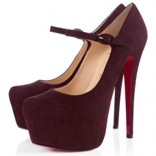 Zapatos de tacón Mary Jane Lady Daf de Christian Louboutin, 160 mm, color ciruela. Zapatos de tacón Mary Jane Lady Daf de Christian Louboutin, 160 mm, color ciruela.