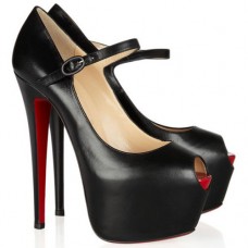 Zapatos de tacón Mary Jane Lady Highness de Christian Louboutin de 160 mm, color negro. Zapatos de tacón Mary Jane Lady Highness de Christian Louboutin de 160 mm, color negro.