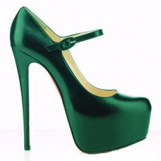 Zapatos de tacón Mary Jane Lady Daf de Christian Louboutin, 160 mm, color verde. Zapatos de tacón Mary Jane Lady Daf de Christian Louboutin, 160 mm, color verde.
