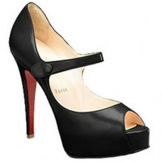 Zapatos de tacón Mary Jane Christian Louboutin No Barre de 140 mm, color negro. Zapatos de tacón Mary Jane Christian Louboutin No Barre de 140 mm, color negro.