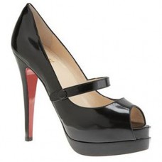 Zapatos de tacón Mary Jane Christian Louboutin No Barre de 140 mm, color negro. Zapatos de tacón Mary Jane Christian Louboutin No Barre de 140 mm, color negro.