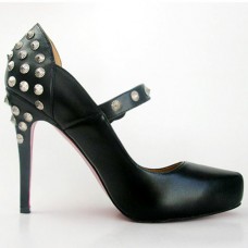 Zapatos de tacón Mary Jane Christian Louboutin Mad de 120 mm, color negro. Zapatos de tacón Mary Jane Christian Louboutin Mad de 120 mm, color negro.