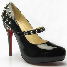 Zapatos de tacón Mary Jane Christian Louboutin Mad de 120 mm, color negro. Zapatos de tacón Mary Jane Christian Louboutin Mad de 120 mm, color negro.