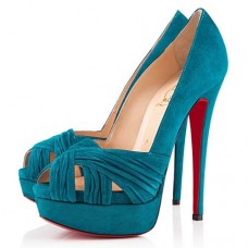 Zapatos de tacón con puntera abierta Jenny de Christian Louboutin, 140 mm, Caraibes Zapatos de tacón con puntera abierta Jenny de Christian Louboutin, 140 mm, Caraibes