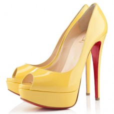 Zapatos de tacón Christian Louboutin Lady de 140 mm con puntera abierta, color Canari Zapatos de tacón Christian Louboutin Lady de 140 mm con puntera abierta, color Canari