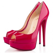 Zapatos de tacón Christian Louboutin Lady de 140 mm con puntera abierta, color rosa. Zapatos de tacón Christian Louboutin Lady de 140 mm con puntera abierta, color rosa.