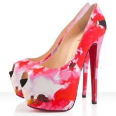 Zapatos de tacón Christian Louboutin Highness de 160 mm con puntera abierta, color rosa. Zapatos de tacón Christian Louboutin Highness de 160 mm con puntera abierta, color rosa.