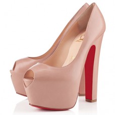 Zapatos de tacón con puntera abierta Shameless de Christian Louboutin, 160 mm, color nude. Zapatos de tacón con puntera abierta Shameless de Christian Louboutin, 160 mm, color nude.