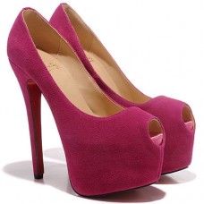 Zapatos de tacón Christian Louboutin Highness de 160 mm con puntera abierta, color rosa. Zapatos de tacón Christian Louboutin Highness de 160 mm con puntera abierta, color rosa.