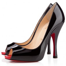 Zapatos de tacón Christian Louboutin Maryl de 120 mm con puntera abierta, color negro. Zapatos de tacón Christian Louboutin Maryl de 120 mm con puntera abierta, color negro.