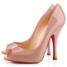 Zapatos de tacón Christian Louboutin Maryl de 120 mm con puntera abierta, color nude. Zapatos de tacón Christian Louboutin Maryl de 120 mm con puntera abierta, color nude.