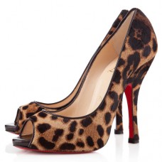 Zapatos de tacón Christian Louboutin Maryl de 120 mm con puntera abierta y estampado de leopardo. Zapatos de tacón Christian Louboutin Maryl de 120 mm con puntera abierta y estampado de leopardo.