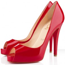 Zapatos de tacón Christian Louboutin Very Prive de 120 mm con puntera abierta, color rojo. Zapatos de tacón Christian Louboutin Very Prive de 120 mm con puntera abierta, color rojo.