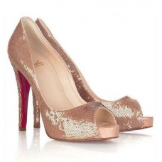 Zapatos de tacón Christian Louboutin Very Prive de 120 mm con puntera abierta, color marrón. Zapatos de tacón Christian Louboutin Very Prive de 120 mm con puntera abierta, color marrón.