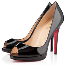 Zapatos de tacón Christian Louboutin Yolanda Spikes de 120 mm con puntera abierta, color negro. Zapatos de tacón Christian Louboutin Yolanda Spikes de 120 mm con puntera abierta, color negro.