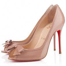Zapatos de tacón Christian Louboutin Milady de 100 mm con puntera abierta, color nude. Zapatos de tacón Christian Louboutin Milady de 100 mm con puntera abierta, color nude.