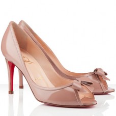 Zapatos de tacón con puntera abierta Milady de Christian Louboutin de 80 mm, color nude. Zapatos de tacón con puntera abierta Milady de Christian Louboutin de 80 mm, color nude.