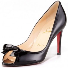 Zapatos de tacón Christian Louboutin Milady de 80 mm con puntera abierta, color negro. Zapatos de tacón Christian Louboutin Milady de 80 mm con puntera abierta, color negro.