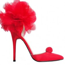 Zapatos Christian Louboutin Eugenie de 120 mm para ocasiones especiales, color rojo. Zapatos Christian Louboutin Eugenie de 120 mm para ocasiones especiales, color rojo.